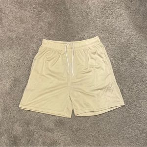 Cream Mesh Shorts